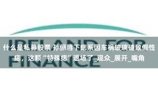 什么是私募股票 孙俪唇下痣系因车祸玻璃碴致假性痣，这颗“特殊痣”退场了_观众_展开_嘴角