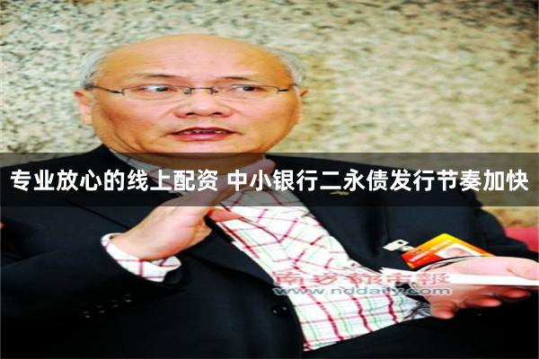 专业放心的线上配资 中小银行二永债发行节奏加快