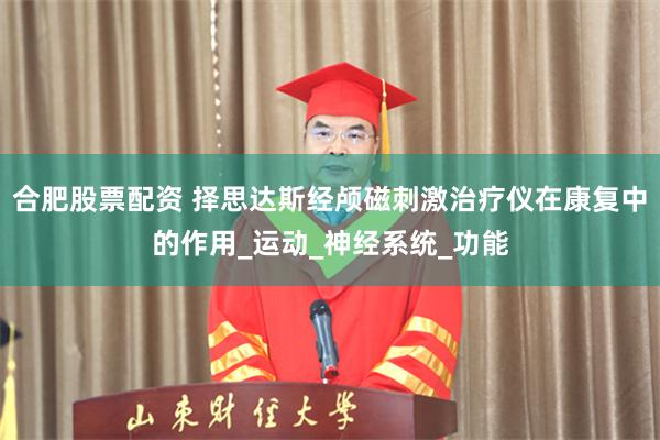 合肥股票配资 择思达斯经颅磁刺激治疗仪在康复中的作用_运动_神经系统_功能
