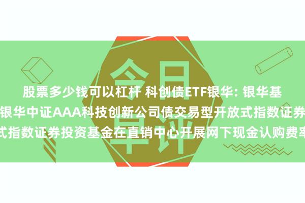 股票多少钱可以杠杆 科创债ETF银华: 银华基金管理股份有限公司关于银华中证AAA科技创新公司债交易型开放式指数证券投资基金在直销中心开展网下现金认购费率优惠活动的公告