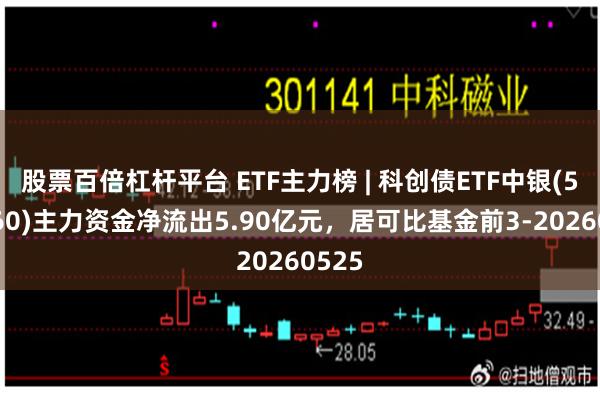 股票百倍杠杆平台 ETF主力榜 | 科创债ETF中银(551060)主力资金净流出5.90亿元，居可比基金前3-20260525