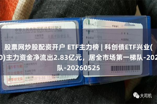 股票网炒股配资开户 ETF主力榜 | 科创债ETF兴业(551560)主力资金净流出2.83亿元，居全市场第一梯队-20260525