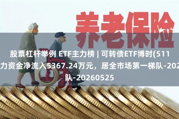 股票杠杆举例 ETF主力榜 | 可转债ETF博时(511380)主力资金净流入5367.24万元，居全市场第一梯队-20260525