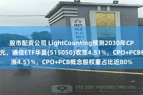 股市配资公司 LightCounting预测2030年CPO市场规模达100亿美元，通信ETF华夏(515050)收涨4.51%，CPO+PCB概念股权重占比近80%