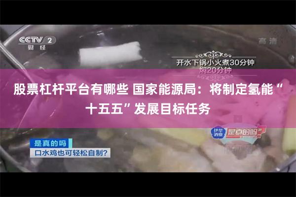 股票杠杆平台有哪些 国家能源局：将制定氢能“十五五”发展目标任务