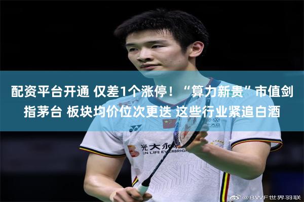 配资平台开通 仅差1个涨停！“算力新贵”市值剑指茅台 板块均价位次更迭 这些行业紧追白酒